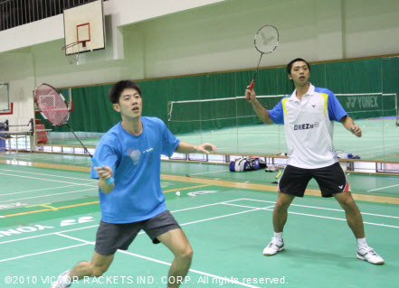 吳俊緯(左)／廖敏竣積極備戰，希望在團體賽中一展身手