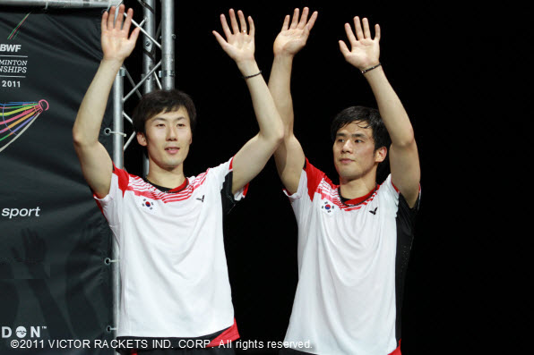 高成炫(右)／柳延星世錦賽奪銀，世界排名上升至第4